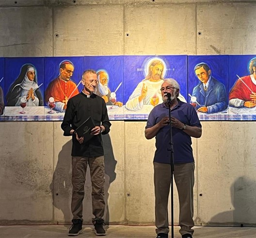 Otvorena izložba Marijana Jakubina "Poziv na gozbu" u Župi sv. Leopolda Mandića, Ljubljanica-Voltino